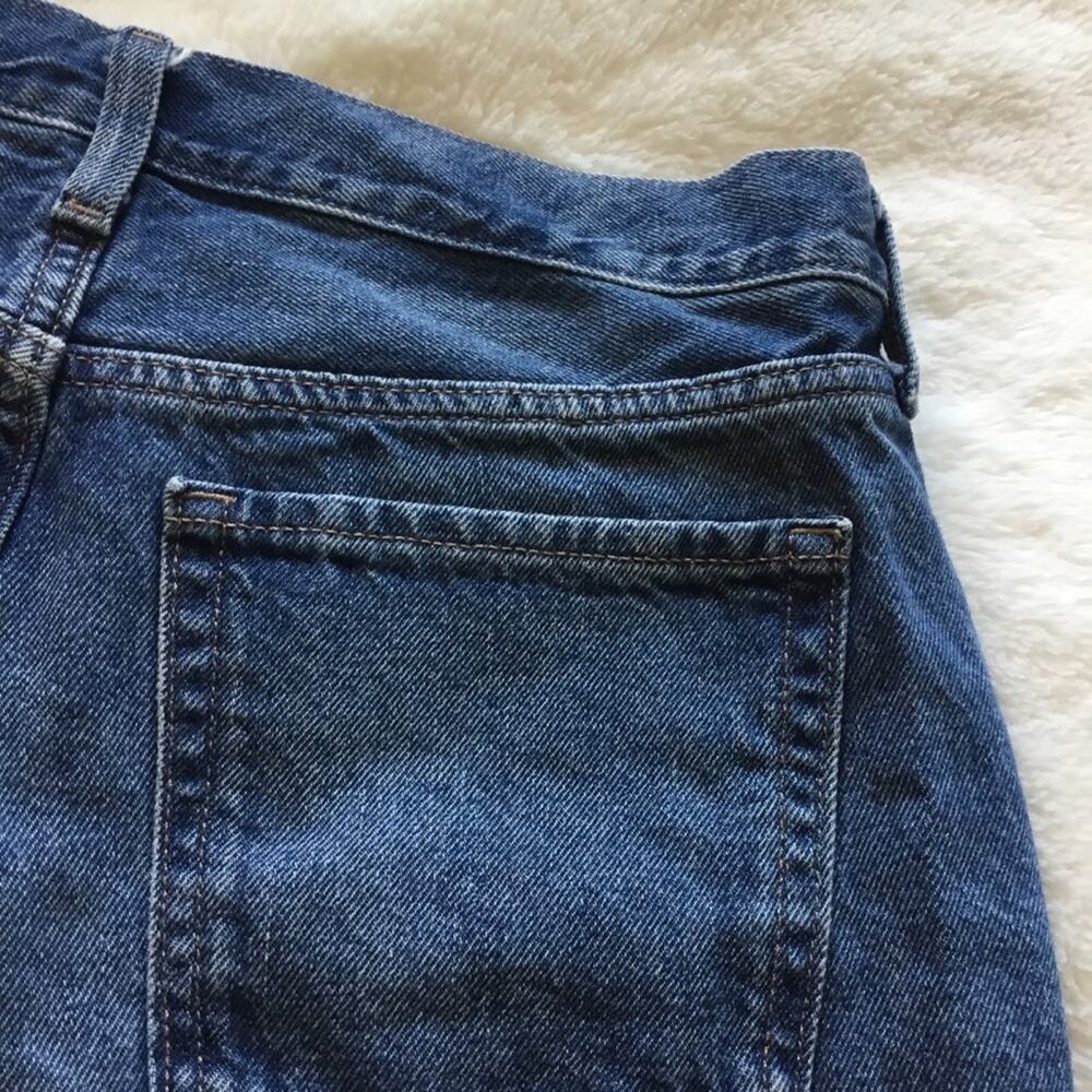 Old Navy Blue High-Rise Slouchy Straight Denim Shorts - Picture 6 of 9